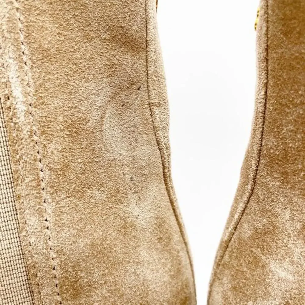 Veronica Beard Women's Iluska Pointed Toe Wedge Bootie Latte Suede Size‎ 7.5M